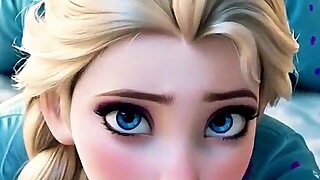A Uncommon Glimpse Of Queen Elsa Relaxing In Her Pajamas. Simply Breathtaking. Ai-Generated