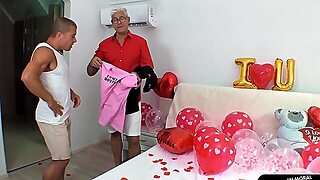 Valentines Day Surprise, Lana Wolf Dildo Fucks Herself For Porno Dan!