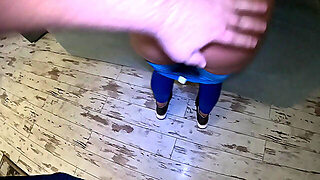 Shiny Cameltoe Tease, Hard Spanking, Deep Blowjobs & Rough Doggy With Double Cumshot 302