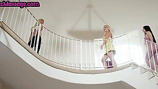 Erotic Lez Massage Ends With Threesome Pussylicking