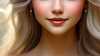 Ai Artistic Nude - Beautiful Woman Holding Hellebore With Charcoal-Smoke Diamond Jewelry