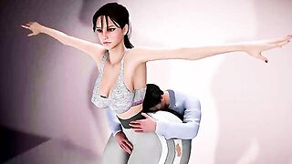 Sexy Yoga Cougar Gets Taller A Thick Ass Booty - Ass Expansion