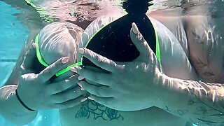 Cleo Cleavage - Underwater Pool Orb Jiggling Fetish Tittyfuck