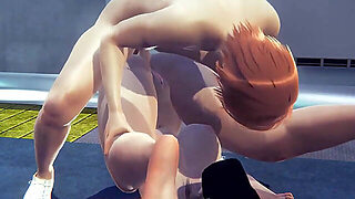 Hentai Uncensored - Mari Gets Fucked On The Floor Of The Train Then Jerks Off While Getting Her Puss