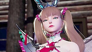 ゲーム, 3D, パンスト, 豊満