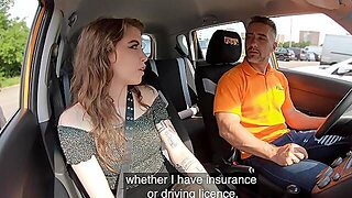 Amateur Driving Tattooed Babe Fucked Outdoor In Public