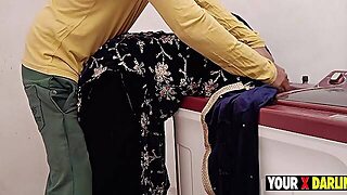 Stepson Fucked Step Mom While She Is Stuck In Washing Machine Facial Cum In Mouth Dad Is Not Home