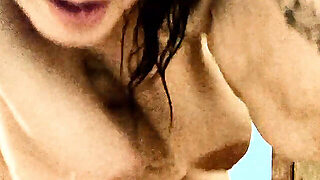 Tina Marie Is Locking The Door And Neighbor Fucking Squirting On The Floor