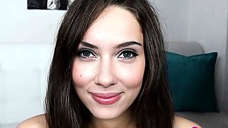 Cute Amateur Brunette Naughty In Solo Jerking Show On Camera