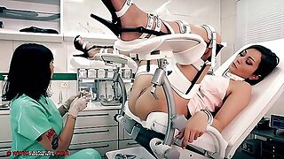 Kinky Nurse, Minerva Is Playing With Valentina Bianco, While They Are Alone In The Office