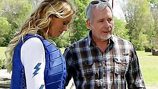 Busty Blonde Woman, Stormy Daniels Is Cheating On Her Busy Husband Every Once In A While