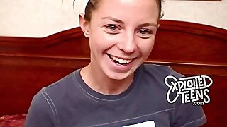 Girl Next Door Gets Her Hairy Pussy Teased Over The Panties With His Skilled Fingers Until She’s Wet