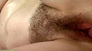 Bald Man Is Fucking A Slutty, Hungarian Granny On The Sofa And Listening To Her Moans