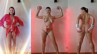 Boxing Champion Roleplay - Oiled Body, Gloves & Teasing Part 2