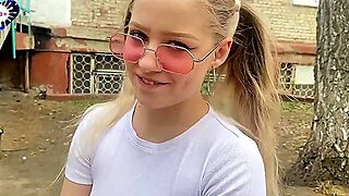 Sperma Drinnen, Brille, Sperma Im Mund, Draussen