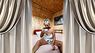 Hot Housewife Lukerya. Morning Starts In Bed.