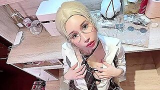 Lovely Blonde With Tight Pussy Masturbate Solo