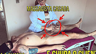 Married Masseuse Takes Off Wedding Ring And Gag On Milk - Explosive Happy Ending Massage