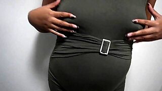 Pregnant Latina Babe Seeks Pleasure Elsewhere For Her Needs