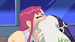 Teenage Titans Starfire Tossing Salad Raven Bootie Licking