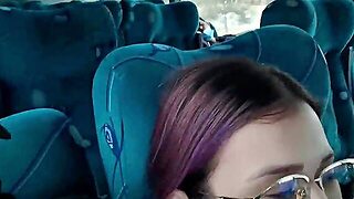 Oral Sex And Screwing With Creampie In Public Service Bus - Blakeproductions