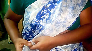 Tamil Desi House Wife Aunty Saree Changing Village House