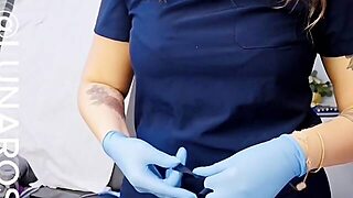 Scrub Up With Me Watch Luna Try On Different Scrub Uniforms With Gloves And Accessories! And Then Wi