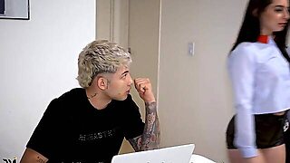 Inefficient Secretary Pays Her Colombian Boss With Her Snatch - Danner Mendez & Almendra Gala