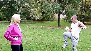 Two Blondes And Dan In Outdoor Action With Lovita Fate