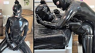 Sealed In Latex & Chain Bondage Domination | Female Submission
