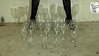 Drinking Glasses Under Heeled Boots 3
