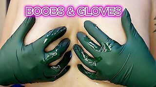 Pov Watch Me In 4K Pluck My Nipple Hair With My Tweezers In My Hunter Green Nitrile Gloves Hehe…I Am