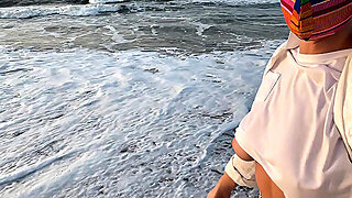 Blonde Amateur With Big Tits Is Walking Without A Bra