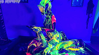 Uv Wet And Messy Gimpy Double Fisting With Patricia X