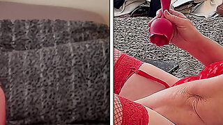 Granny Carmen's Lady In Red Naughty Solo Pleasures