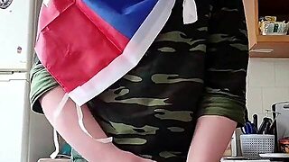 Large Russian Penis Cums During Masturbation! Recent Cum In The Throat And On The Face Of This Hungr