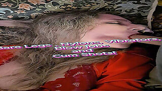 Elara Playing With Her Feather Vibrator Leads To A Nylon Tease And Blow Job With Cum In Mouth