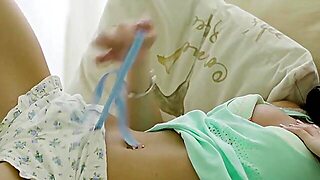 Youthful Coed Chloe Screws Her Nice-Looking Pale Snatch In Cute Knee High Socks!