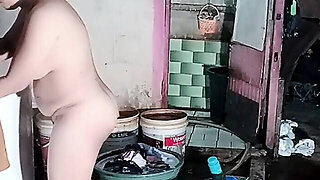 Washing Clothes While Naked