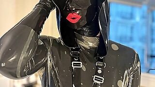 Rubbermissy Double Latex Layer Gagged As Rubberdoll And Fucked From Behind By Gasmasked Dom