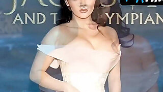 Dafne Keen Thong Scene In Dafne Keen Sexy Shows Off Her Busty Cleavage At The Percy Jackson And The 