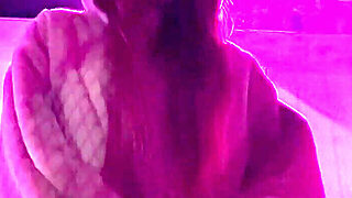 Smoking A Cigarette Outdoor While Wearing Only A Bikini And A Jacket