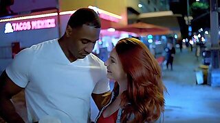 Spuiten, Grote Zwarte Lul, Roodharige, Klaarkomen Op Het Gezicht