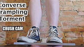 Balls Burst Under Converse & Plexiglass! Extreme Cbt Trampling Shoejob In My Filthy Sneakers **Crush