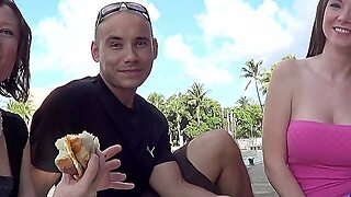 Amateur Brunettes: Group Massage Turns X-Rated