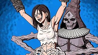 Tickling Dungeon : Slave Girl Tied In A Dark Dungeon As An Evil Robotic Device Tickles Her Belly As 