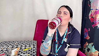 Nurse Ffw Smokes Multiple Cigarettes At Same Time