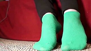 Green Ankle Socks
