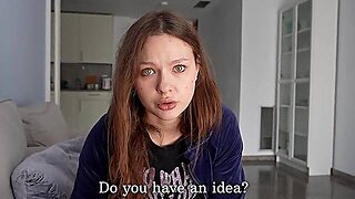 The Stepsister Does Not Know How To Stop. Playing Cards With Your Stepsister