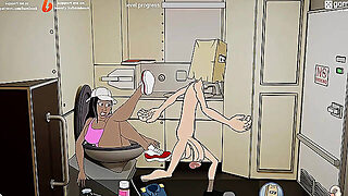 Chubby Stewardess Gives Amazing Blowjob On Plane